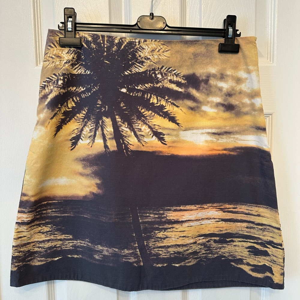 HD in Paris Blue and Gold A-Line Mini Skirt Resort Wear